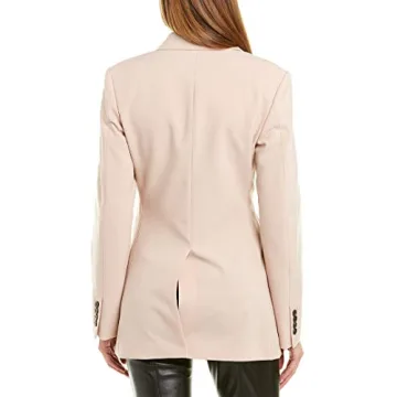 Theory Women's Petal Pink Overlap Blazer - Size 4