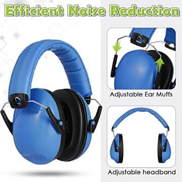 Xuhal Colorful 6 Pcs Kids Noise Cancelling Earmuffs 25dB Adjustable Ear Protection