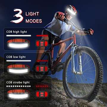 GETOVIN Headlamp Rechargeable, 2-Pack Head Lamp Flashlight Broad Beam USB LED Headlight with Red Safety Taillight Ultra Bright Hard Hat Light Waterproof,Outdoor Camping,Running