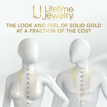 LIFETIME JEWELRY 5mm Flexible Herringbone Chain Necklace 24k Real Gold Plated (20 inches, Gold)