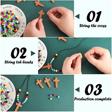 Engaging DIY Wood Cross Necklace Set for Kids