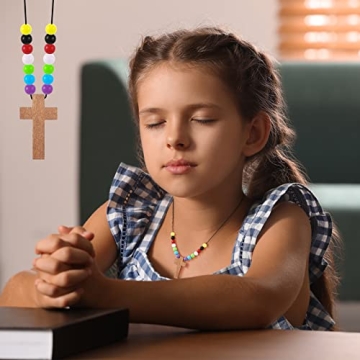 Engaging DIY Wood Cross Necklace Set for Kids
