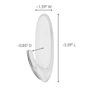 3M Command Clear Hooks for Damage-Free Hanging