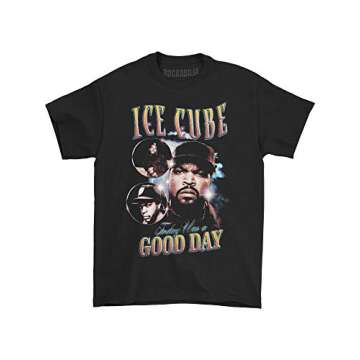 Ice Cube Men's Good Day Photo Collage T-Shirt Black