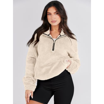 ANRABESS Womens Zip Up Hoodies Cropped Sweatshirts Fall Outfits Casual Hooded Pullover Sweaters Tops Winter Clothes 2024 X-Large