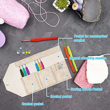 NiArt Eco-Friendly Crochet Bag Organizer with Magnetic Design