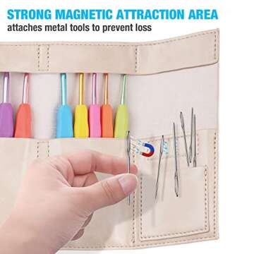 NiArt Eco-Friendly Crochet Bag Organizer with Magnetic Design