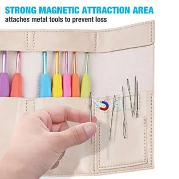 NiArt Eco-Friendly Crochet Bag Organizer with Magnetic Design