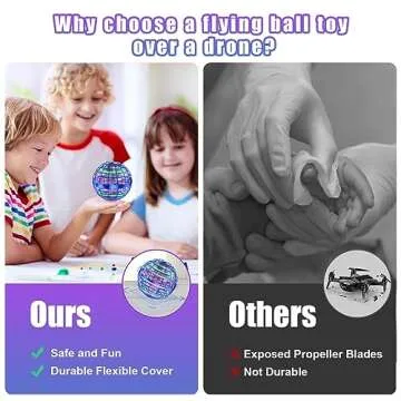 XINHOME Flying Ball Orb Toys Hover Soaring Flying Toy Globe Shape Magic Boomerang Spinner Hand Controller Mini Drone for Kids Adults Outdoor Indoor (Blue)