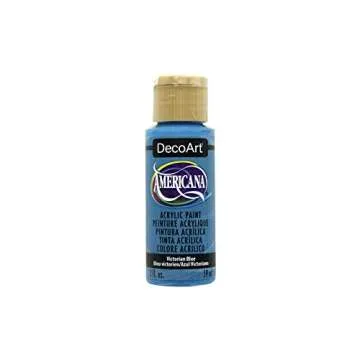 DecoArt Americana Acrylic Paint 2oz in Victorian Blue - Non-Toxic, Versatile