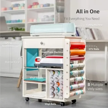Craft Cart Organizer for Cricut Storage Table and More
