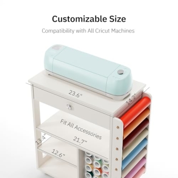 Craft Cart Organizer for Cricut Storage Table and More