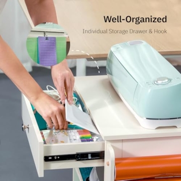 Craft Cart Organizer for Cricut Storage Table and More