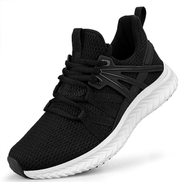 Abboos Womens Non Slip Running Shoes Lightweight Breathable Shoes Mesh Sneakers Athletic Gym Sports ...