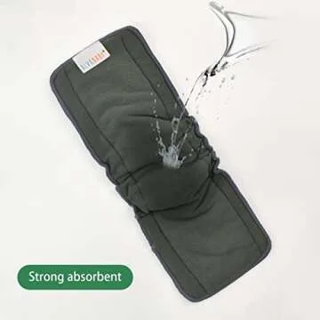 ALVABABY Reusable 5 Layers 12 Pack Inserts with Gussets for Baby Cloth Diaper and Cloth Diapers Covers 12FLN