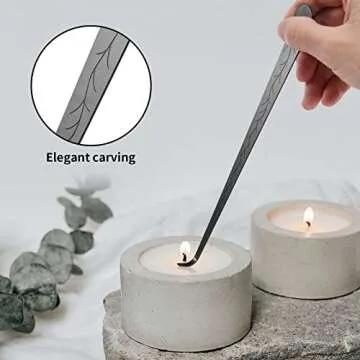 Kirecoo 3 in 1 Candle Accessories - Candle Wick Trimmer Polished Stainless Steel Wick Care Kit with Trimmer, Cutter, Snuffer, Dipper