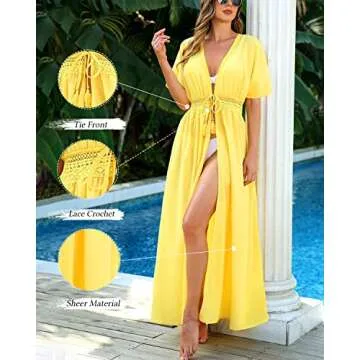 Stylish Women's Swimwear Kimono Cover Up for Every Beach