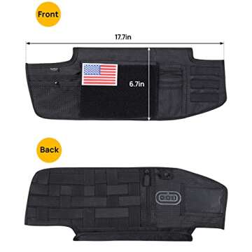 Upgraded Jeep Wrangler Sun Visor Organizer with Molle Webbing