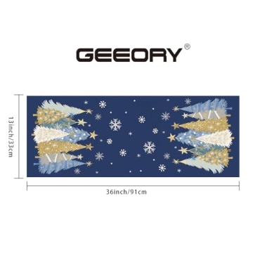 GEEORY Christmas Table Runner - Holiday Table Decor