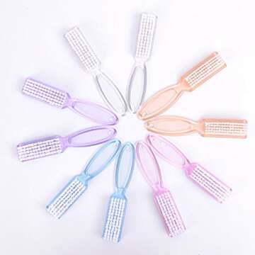 Yesker Handle Nail Hand Scrubbing Cleaning Brush-10 Pcs