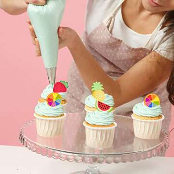 Whaline 4 Pack Fruit Shaped Silicone Mold Pineapple Lemon Watermelon Strawberry Chocolate Candy Baking Mould 3D Summer Fruit Ice Mold for DIY Jelly Fondant Soap Gummy Cake Cupcake Topper Decoration