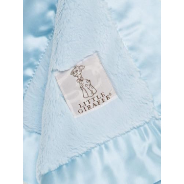Little Giraffe Baby Blanket - Soft Satin Trim Comfort