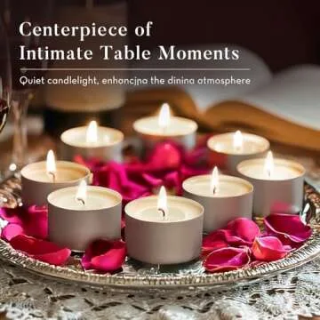 Ashlux Unscented Palm Tea Lights Candles 200 Pack Bulk