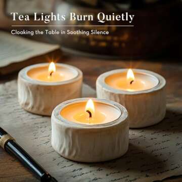 Ashlux Unscented Palm Tea Lights Candles 200 Pack Bulk