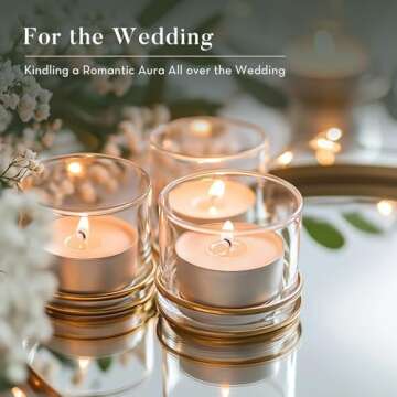 Ashlux Unscented Palm Tea Lights Candles 200 Pack Bulk