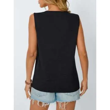 AUTOMET Womens Casual Flowy Tank Tops for Summer