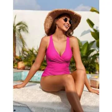 Hilor Underwire One Piece Swimsuit with Tummy Control