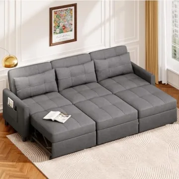Aiho Convertible Sectional Sleeper Sofa Bed for Living Room