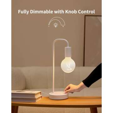 Stylish ONEWISH Industrial Table Lamp Set with Dimmable Function