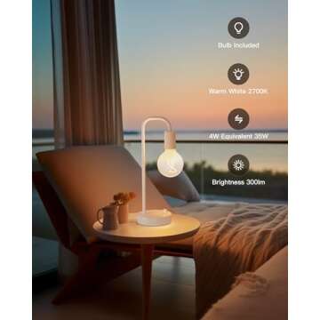 Stylish ONEWISH Industrial Table Lamp Set with Dimmable Function