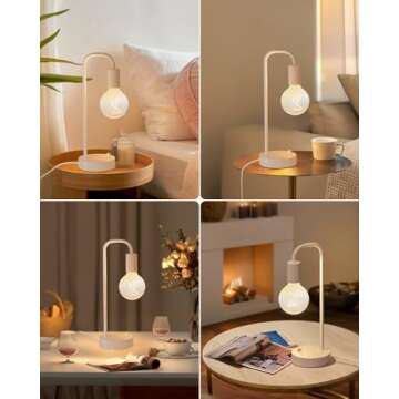 Stylish ONEWISH Industrial Table Lamp Set with Dimmable Function