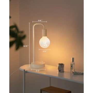 Stylish ONEWISH Industrial Table Lamp Set with Dimmable Function