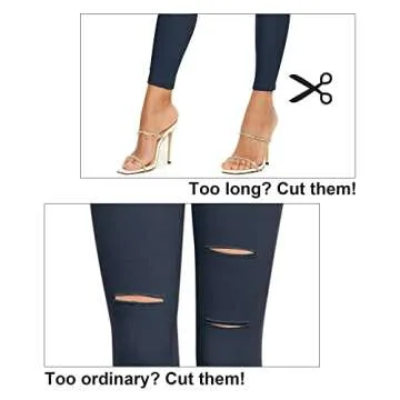 Tagoo Blue Dress Pants Women Business Casual Leggings