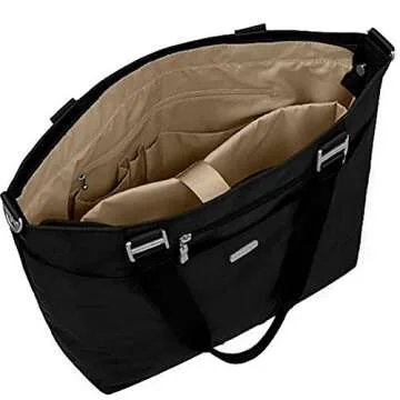 Baggallini unisex adult Travel Bag Avenue Tote, Black, One Size US