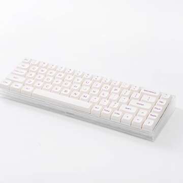 YUNZII KC68 Hot Swappable Mechanical Keyboard 68-Key Gaming Keyboard with Translucent ABS Keyboard Case, RGB Backlit for Mac/Win/Gamers (Gateron Yellow Switch, Translucent Lavender)