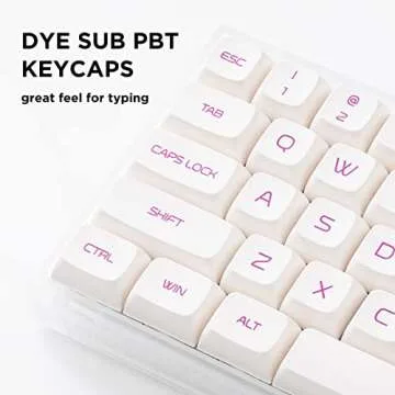 YUNZII KC68 Hot Swappable Mechanical Keyboard 68-Key Gaming Keyboard with Translucent ABS Keyboard Case, RGB Backlit for Mac/Win/Gamers (Gateron Yellow Switch, Translucent Lavender)