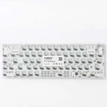 YUNZII KC68 Hot Swappable Mechanical Keyboard 68-Key Gaming Keyboard with Translucent ABS Keyboard Case, RGB Backlit for Mac/Win/Gamers (Gateron Yellow Switch, Translucent Lavender)