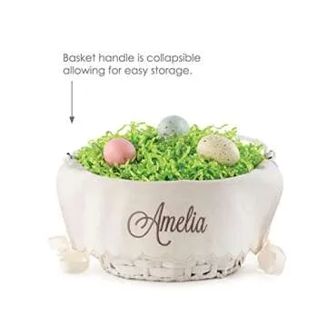 Custom Name Easter Basket for Kids and Adults | Scallop Linen