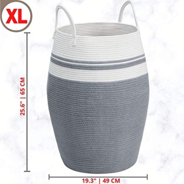 Extra Large Cotton Rope Storage Basket for Home Organization
