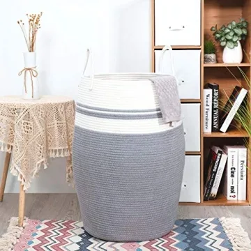 Extra Large Cotton Rope Storage Basket for Home Organization