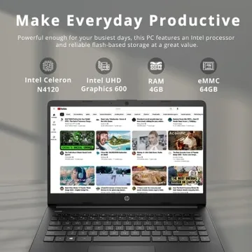 HP Stream 14 HD Laptop - Renewed Intel Processor