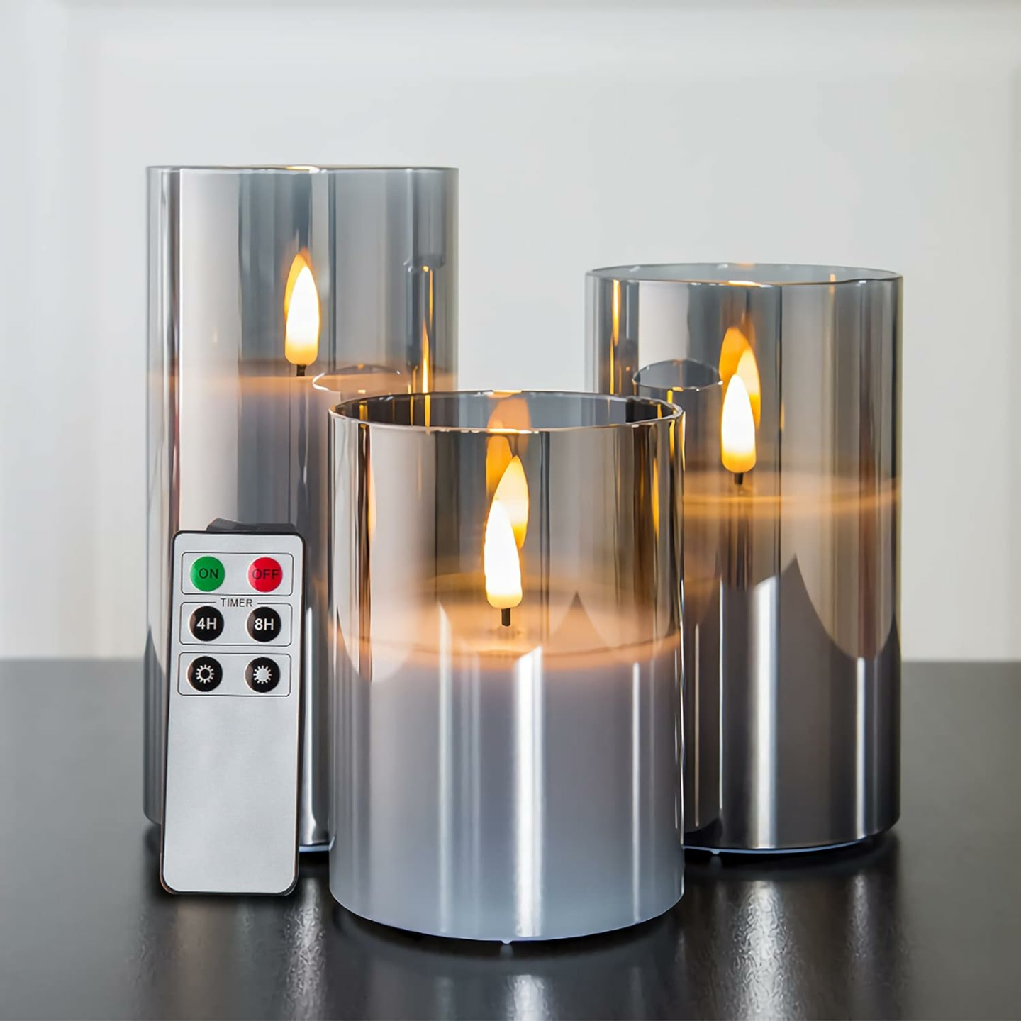 Eywamage Flameless Candles - Remote & LED Set of 3