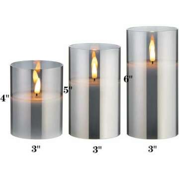 Eywamage Flameless Candles - Remote & LED Set of 3