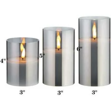 Eywamage Flameless Candles - Remote & LED Set of 3