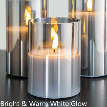 Eywamage Flameless Candles - Remote & LED Set of 3