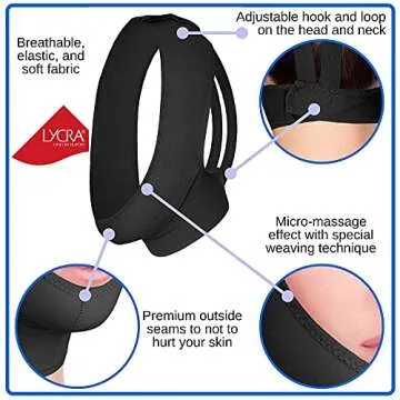 Post Surgical Chin Strap Bandage for Women - Neck and Chin Compression Garment Wrap - Face Slimmer, Jowl Tightening (M)
